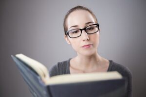 a girl reading 